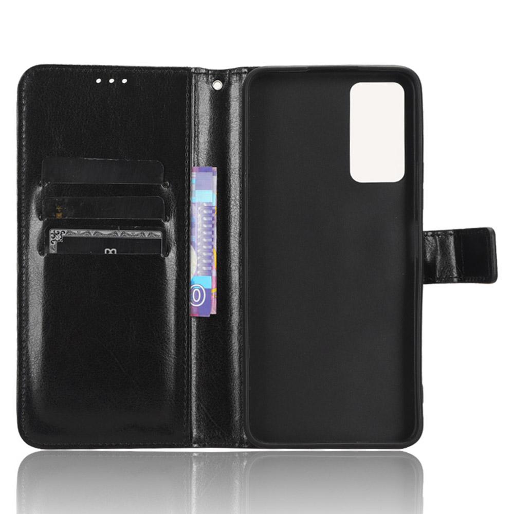 Wallet Case for TCL 40 XE/40 X T601D/NxtPaper 5G Crazy Horse Texture PU Leather Phone Stand Shockproof Cover