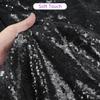 DMiotech 4 Yards Black Sequin Sparkly Iridescent Bling 5 Feet DIY Sewing for Dresses Fabric, Mesh, Wide, Tablecloths, Backdrops, Clothing,