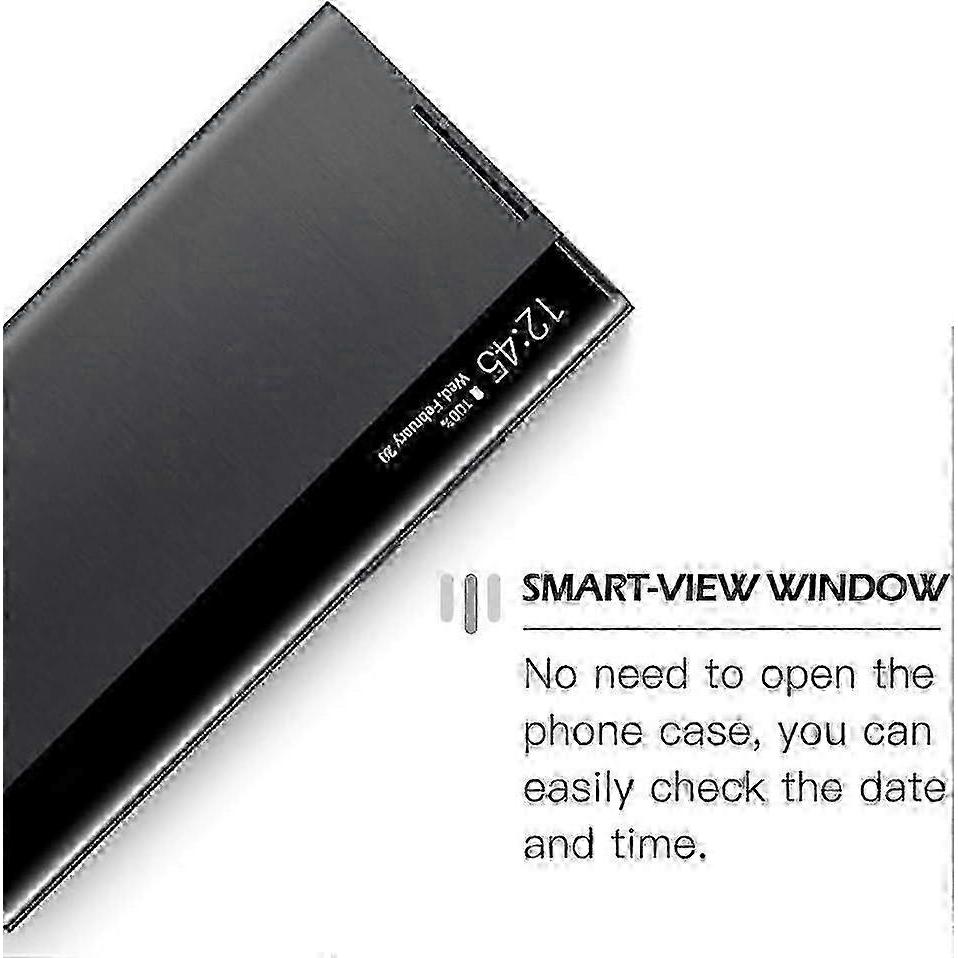 Galaxy S20 FE Smart View Flip Cover mit Spiegel-Displayfenster, Premium-Lederhülle