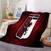 Lion Shield Genoa Flannel Blanket, Soft Polyester, Modern Design, All-Season for Camping, Travel, Gifts for holidays or birthdays