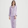 Women's Long Sleeve Silk Pajama Set - 100% Mulberry, Versatile for Spring/Summer, Indoor/Outdoor Wear