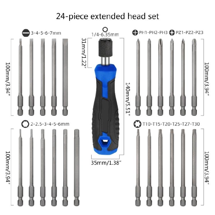 Precision Screwdriver Set 24 in 1 Screwdriver Kit with 23 Bit Impact Screwdriver