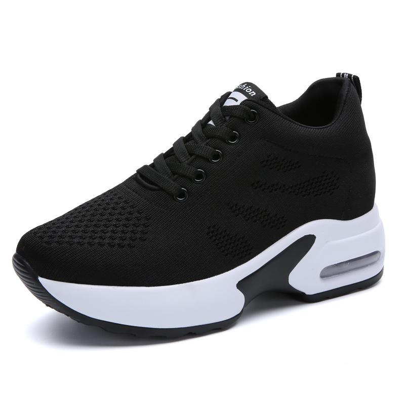 Autumn and winter breathable thick-soled casual inner height-increasing shoes lightweight soft-soled sports shoes cotton shoes