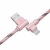 Преміальний плетенний Type C 90 градусів Прямий кут USB C Швидкісний кабель для синхронізації даних та зарядки для оптимальної продуктивності