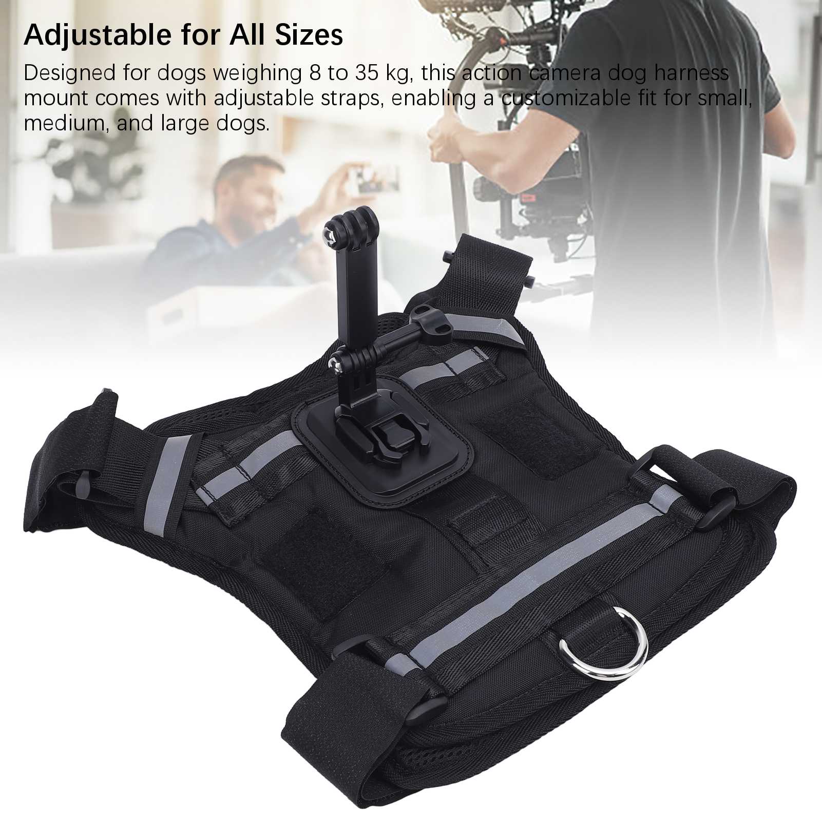 

Крепление для экшн-камеры на шлейке для собаки Нейлоновая фиксация на груди и спине Жилет-шлейка для питомца с креплением для камеры для
