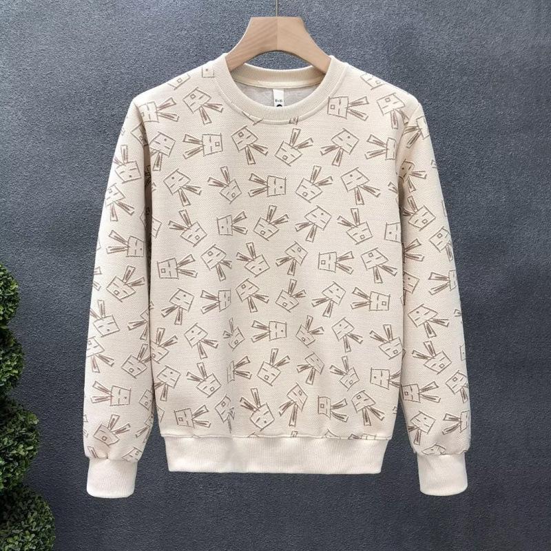 

Trendy 2024 Men s Cartoon Sweatshirt: Long-Sleeve Pullover for Spring & Autumn L абрикосовий
