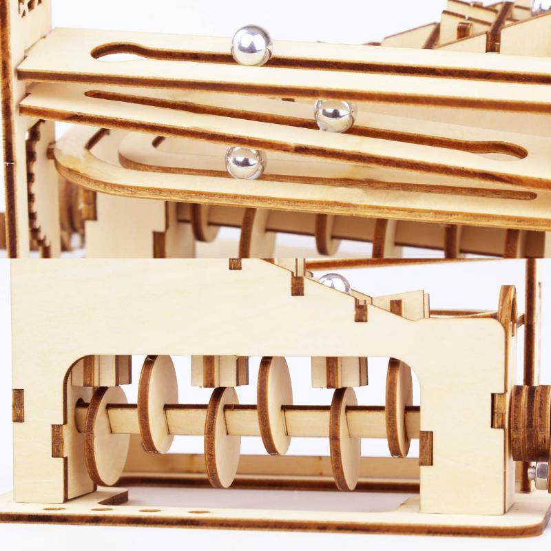 1 Juego Kits de Construcción de Modelos DIY con Puzzles Mecánicos Carrera en Espiral Puzzle 3D de Madera Juguete para Adultos y Adolescentes