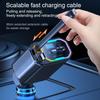 120W 4 In 1 Portable Car Fast Charging Mobile Phone Adapter Multi Functional Scalable Cable Car Charger