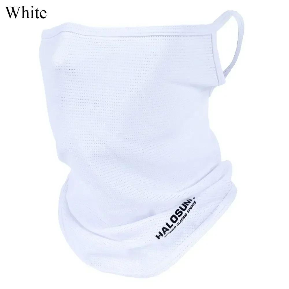 Summer Ice Silk Full Face Mask Balaclava Breathable Sun and UV Protection Motorcycle Scarf Neck Gaiter Outdoor Activities