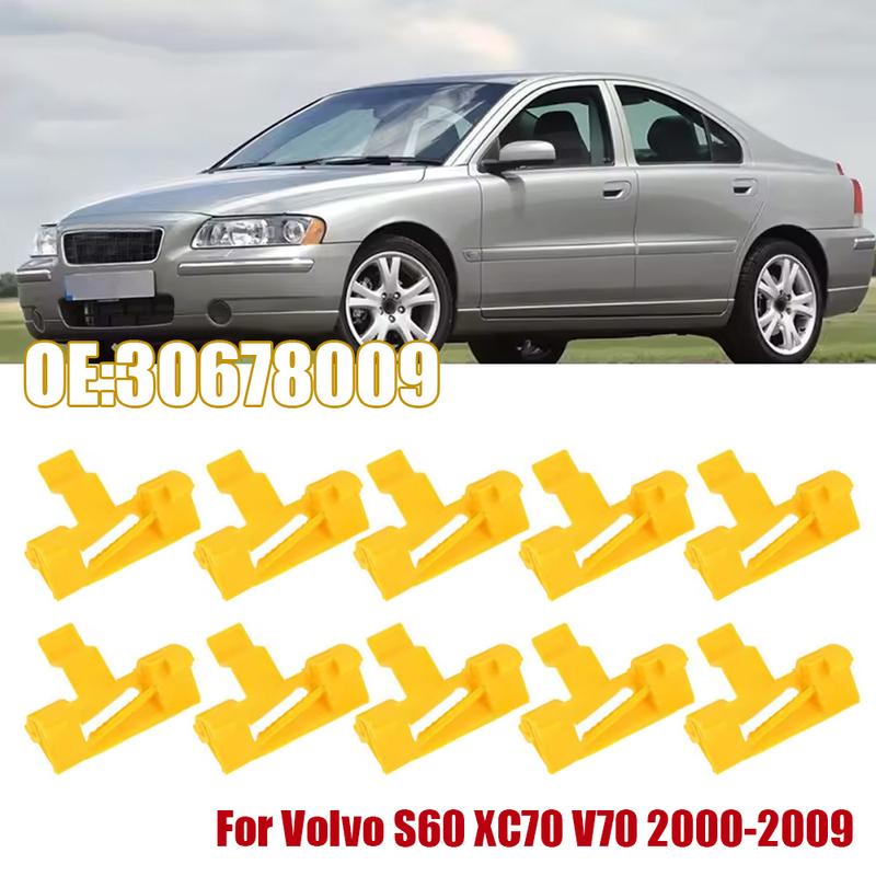 10pcs Auto Accessories Car Windshield Fastener Clip Side Trim Retainer Buckle For Volvo S60 XC70 V70 2000-2009 30678009 9484524