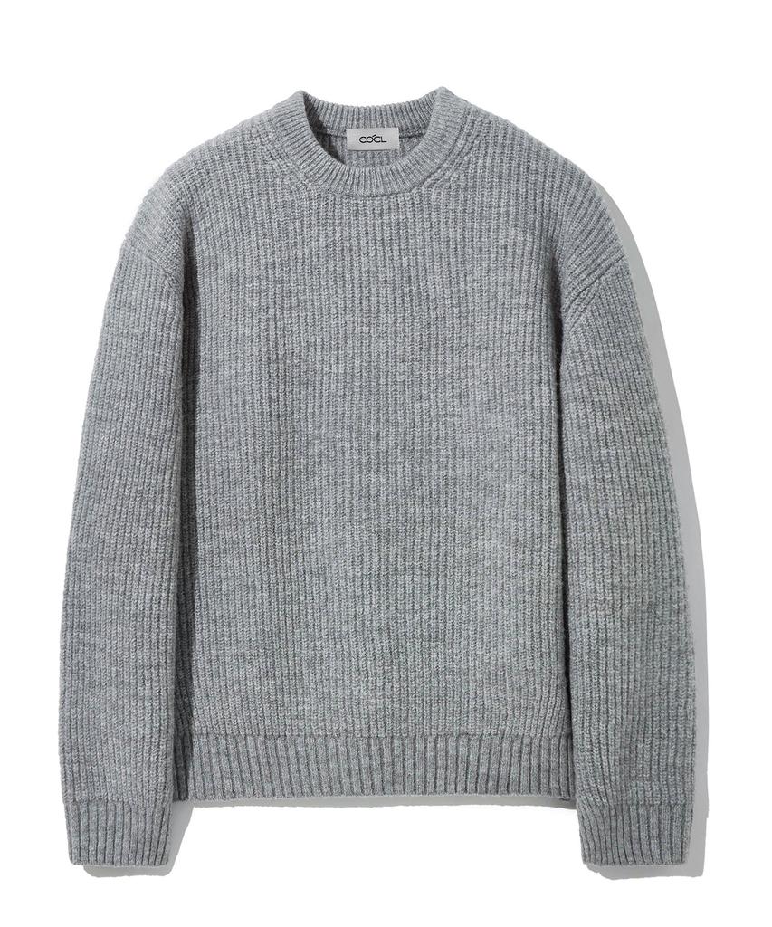 COSTUME O’CLOCK Hacci Round Heavy Knit Pullover 11 Color Cooskt066 (A Type)
