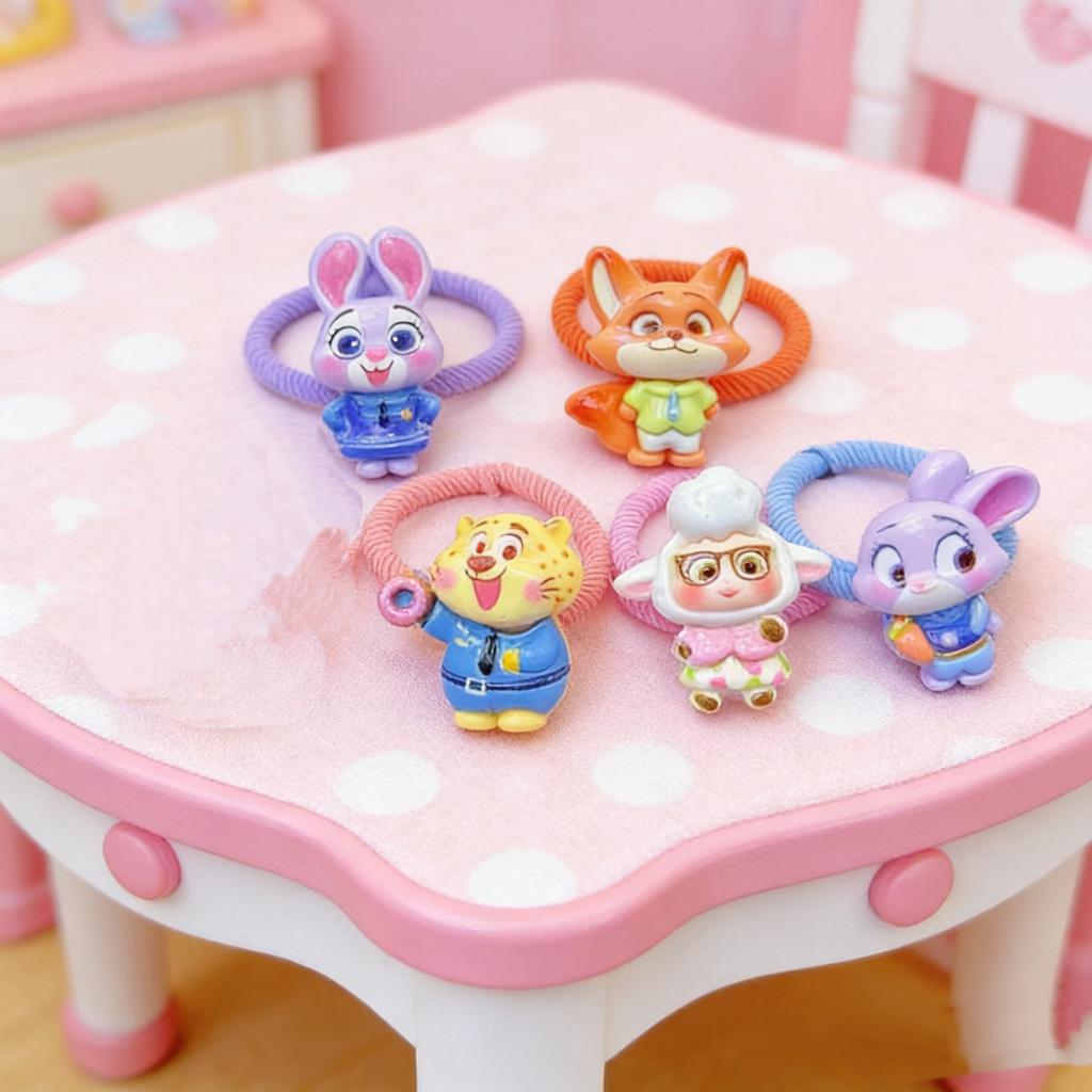 10pcs Disney Zootopia Cute Cartoon Rabbit Officer Headband - Elastic Headband, Daily Use Hair Accessories for Kids and Girls
