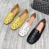 Women's Floral Cutout Loafers Breathable Hollow-out Slip-on Casual Flats