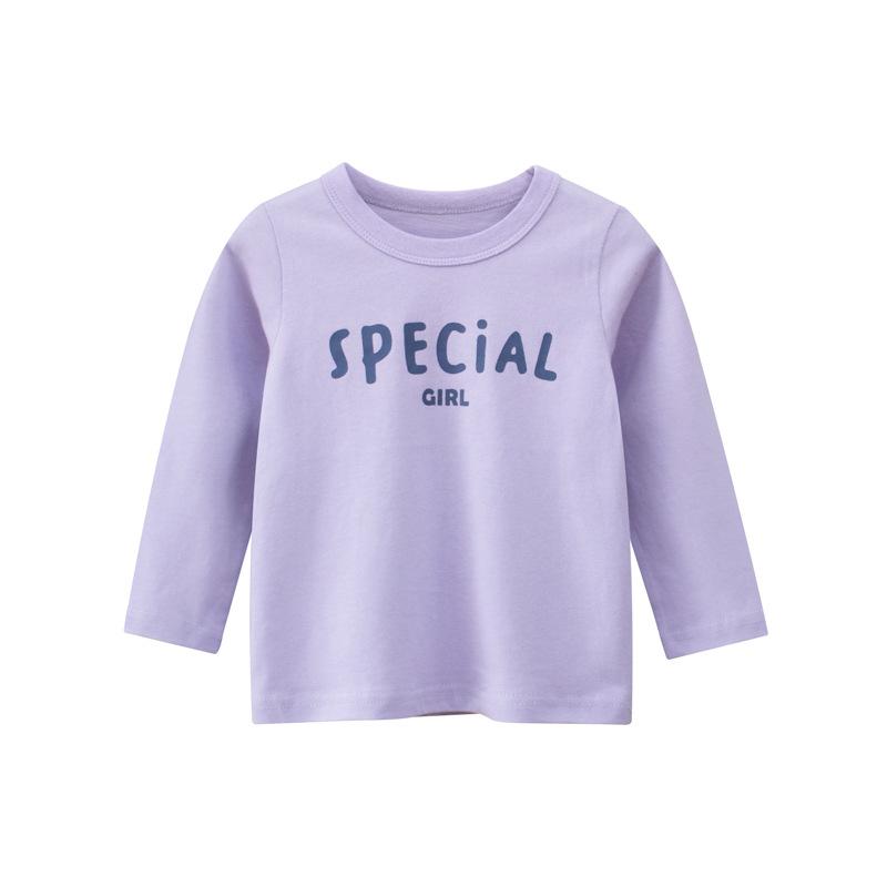 Koreanisches Kinder-Bottom-Shirt Mädchen-Rundhals-Buchstaben-Langarm-T-Shirt