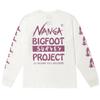 NANGA X TACOMA Fuji Records Bigfoot Survey Project Logo Long Sleeve Tee, Size S, White