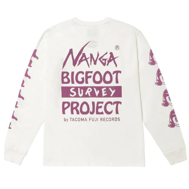 Tacoma Fuji Records Bigfoot Survey Project Logo Long Sleeve Tee S Size WHITE [Nanga]