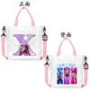 Anime Cartoon Letter Shoulder Bag Versatile Commuter Handbag Large Capacity Student Canvas Bag