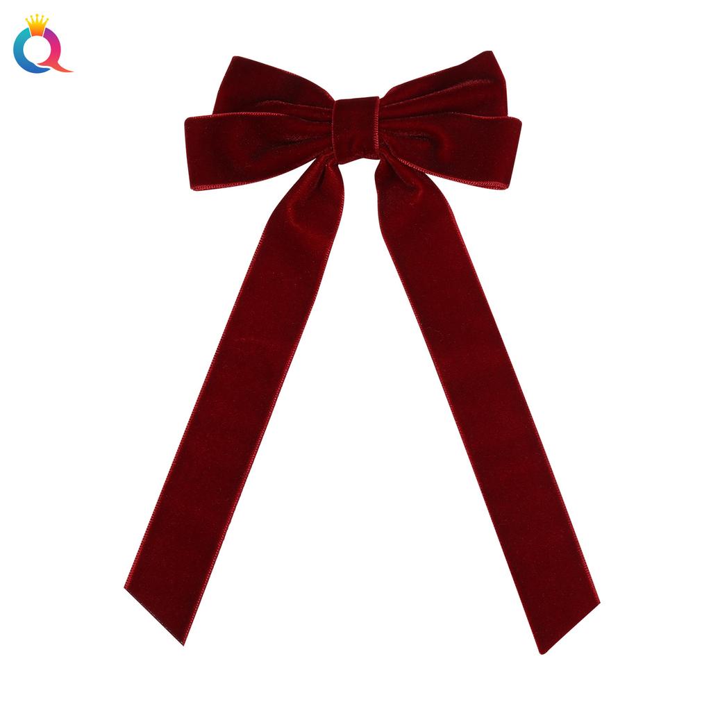 Trendy Velvet Bow Ribbon Hairpins Women Children Girls Hair Clips Pin Barrettes Accessories Hairclip Headdress Headwear Ornament