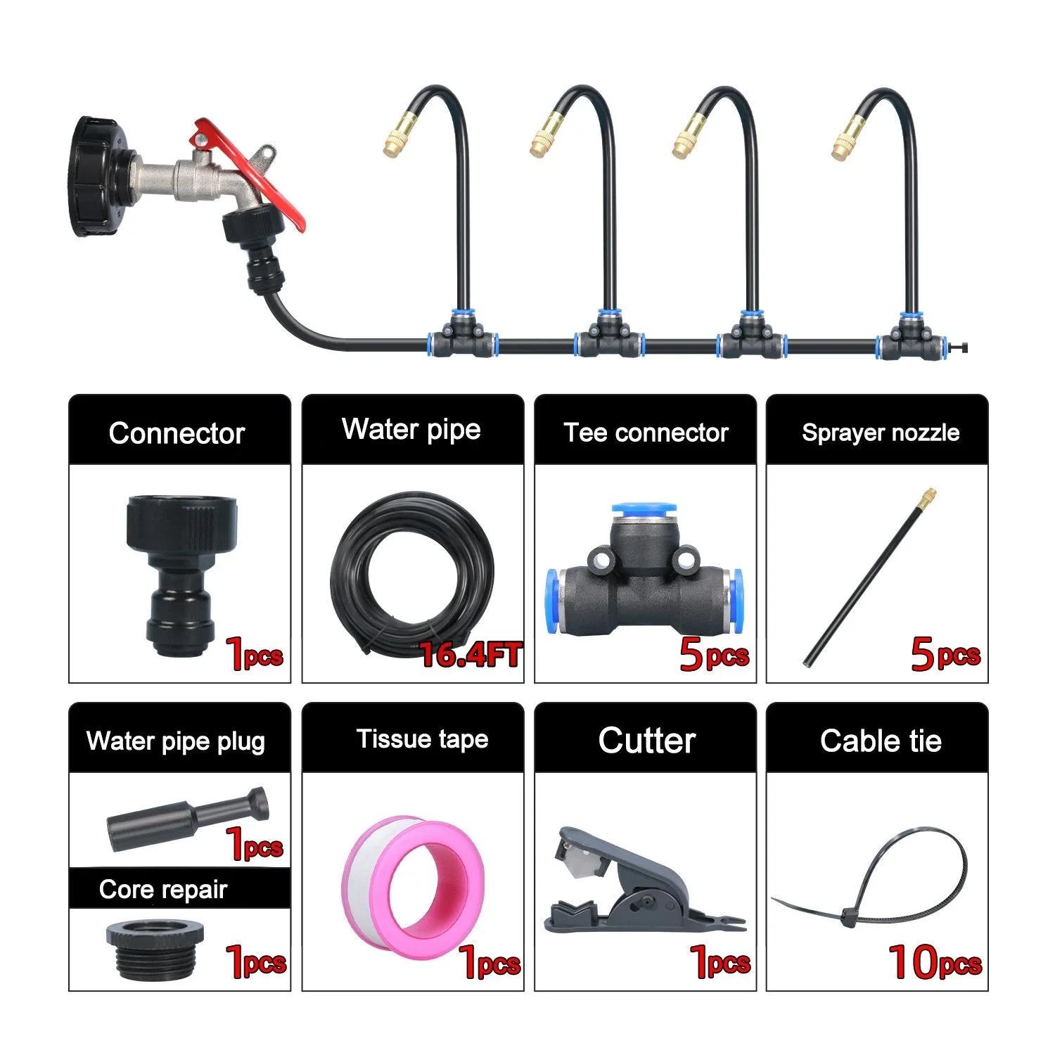 360° Adjustable Drip Irrigation System 5/10/15/20M Garden Watering System Garden Irrigation System Greenhouse Accessories