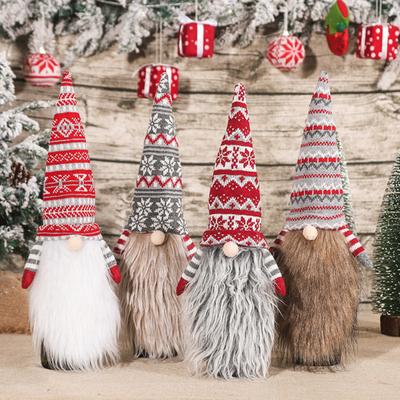 Christmas Gnome Wine Bottle Cover Handmade Plush Elf Decoration Holiday Red Wine Sleeve for Thanks Giving Christmas Table Decor
