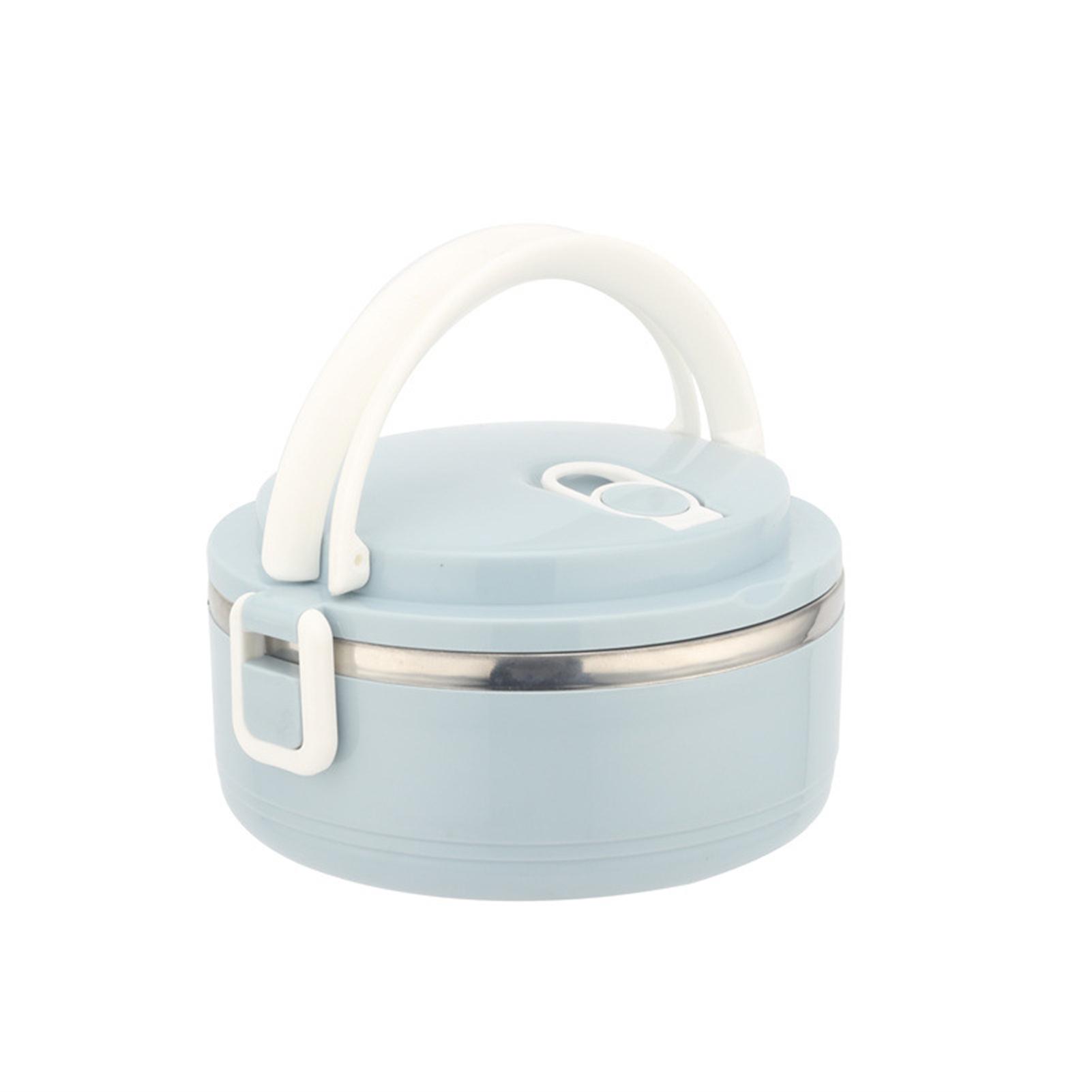 

Ланч-бокс с ручкой, пригодный для использования в микроволновой печи, прочный, вместительный, для работы и школы 4 Layers зелёный