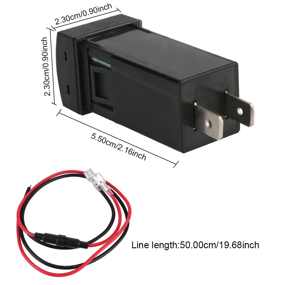 Quick Charge Voltmeter For Toyota Mobile Phone Accessories Power Socket 48W Fast Charger New QC3.0 USB Type-C PD 12V