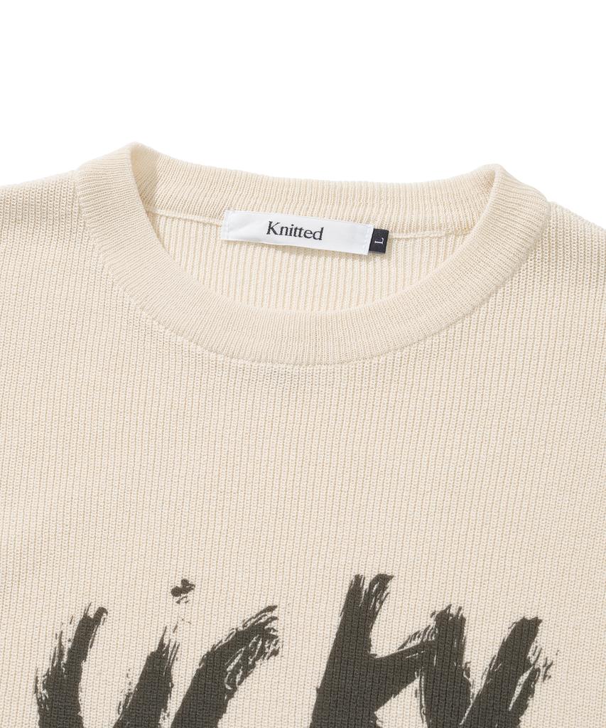 KNITTED Coolever Clover Round Knit Ivory