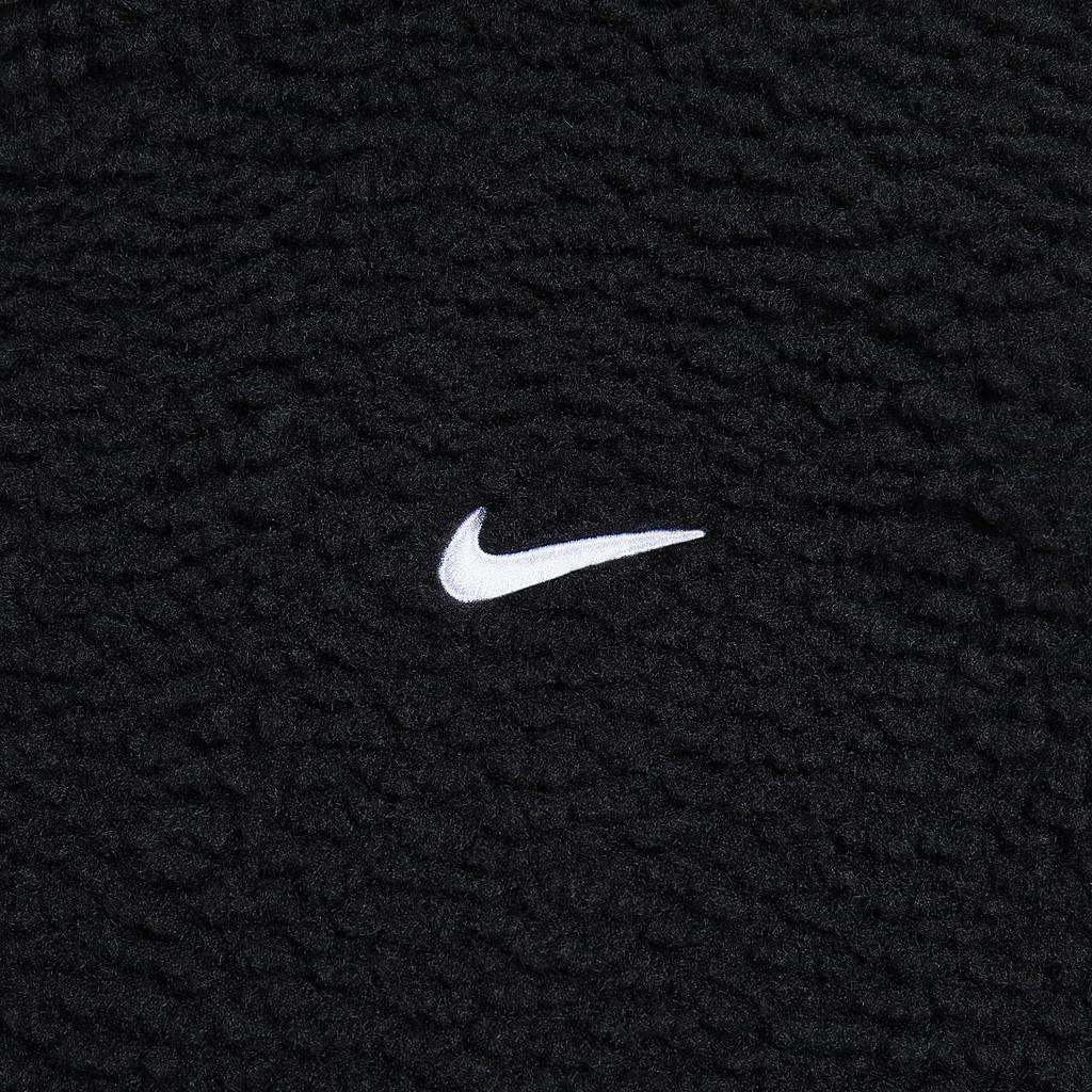 Nike Sportswear Color Block Logo Pattern Warm Fleece Jacket Women Jackets Black White FV8017-010