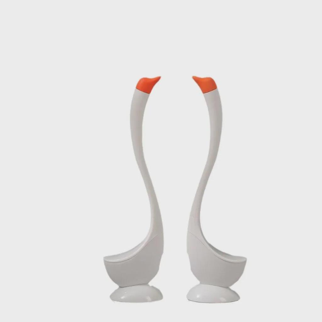 Perie de toaletă cu mâner lung în formă de lebădă cu bază – Fără colțuri moarte pentru o curățare ușoară