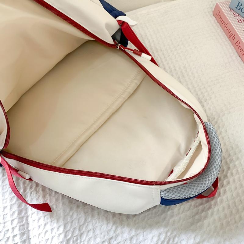 Children's Schoolbag Student Large Capacity Backpack Men's Color Block Backpack Patchwork Women Backpack