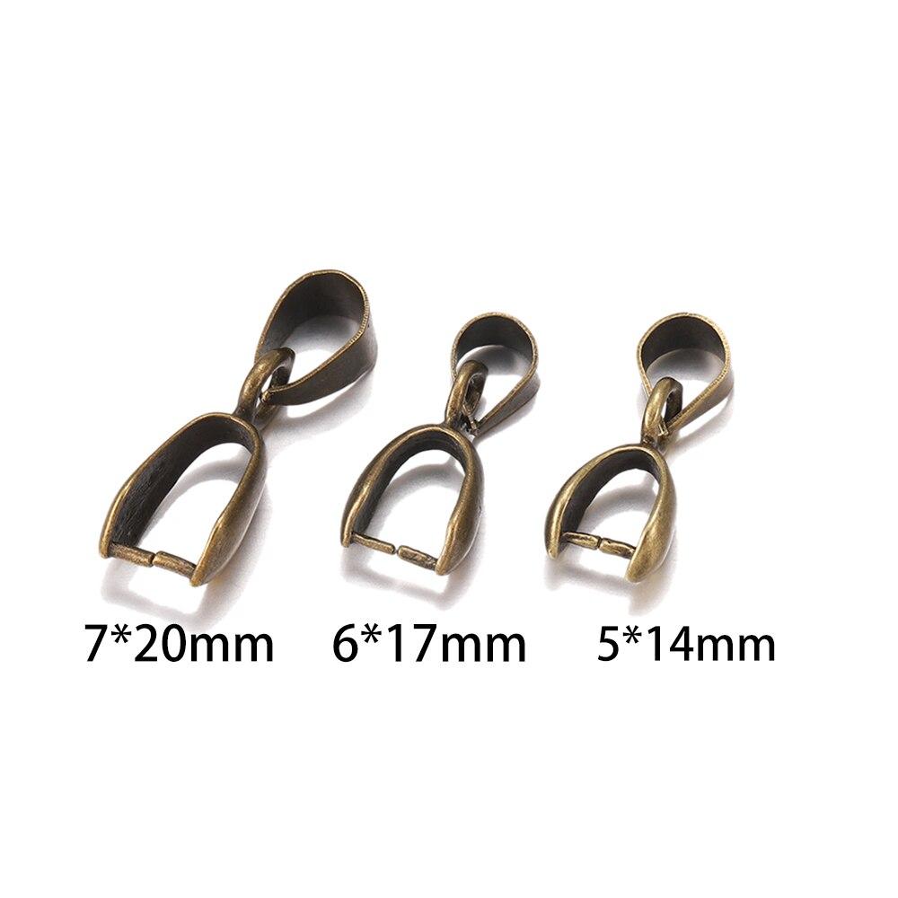 20pcs/lot Copper Plated Pendants Clasp Clips Charm Bail Beads Melon Seeds Buckle For DIY Jewelry Making Necklace Supplies