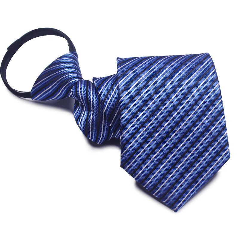 Men's 8cm No-Knot Zipper Tie - Easy-Pull Business Formal Tie