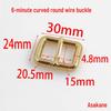 20mm Curved Gold Round Mouth Shoe Buckle