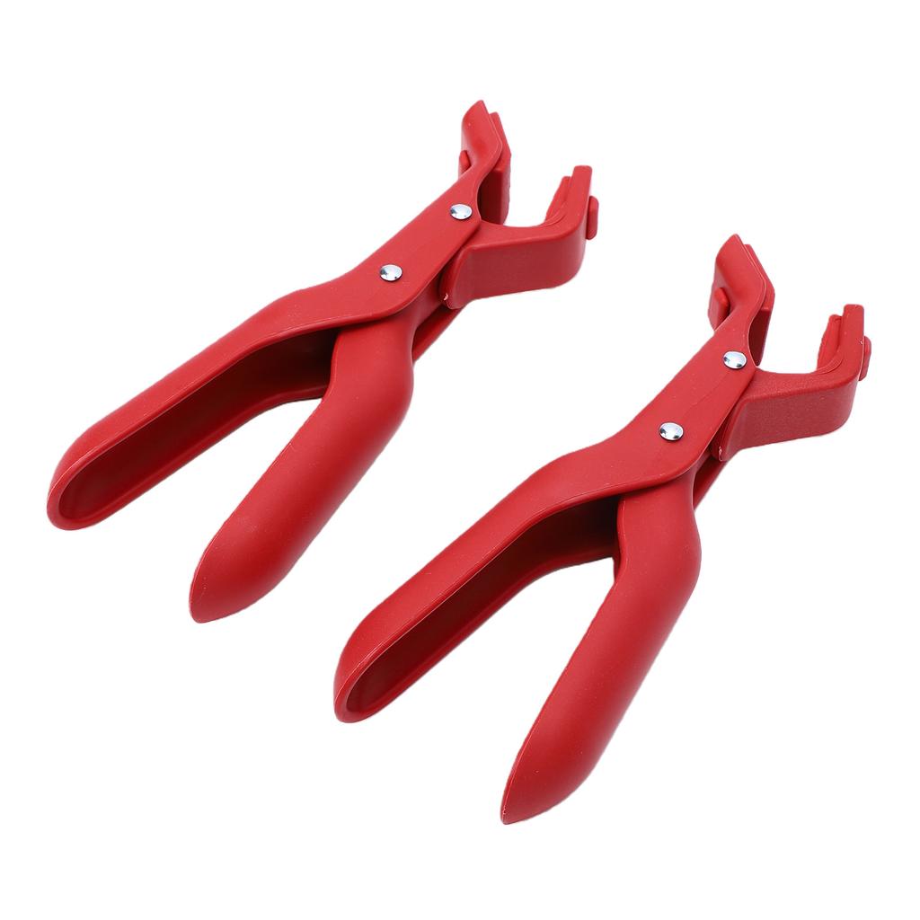 2pcs Anti Scald Bowl Clip Antislip Multifunction Hot Dish Plate Gripper Tongs for Kitchen Red