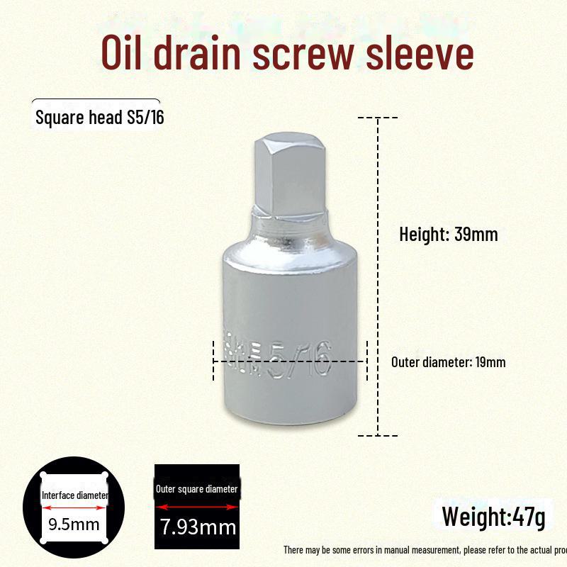 Zestaw śrub do miski olejowej z łbem sześciokątnym i kwadratem 4-kątnym Klucz nasadowy do skrzyni biegów