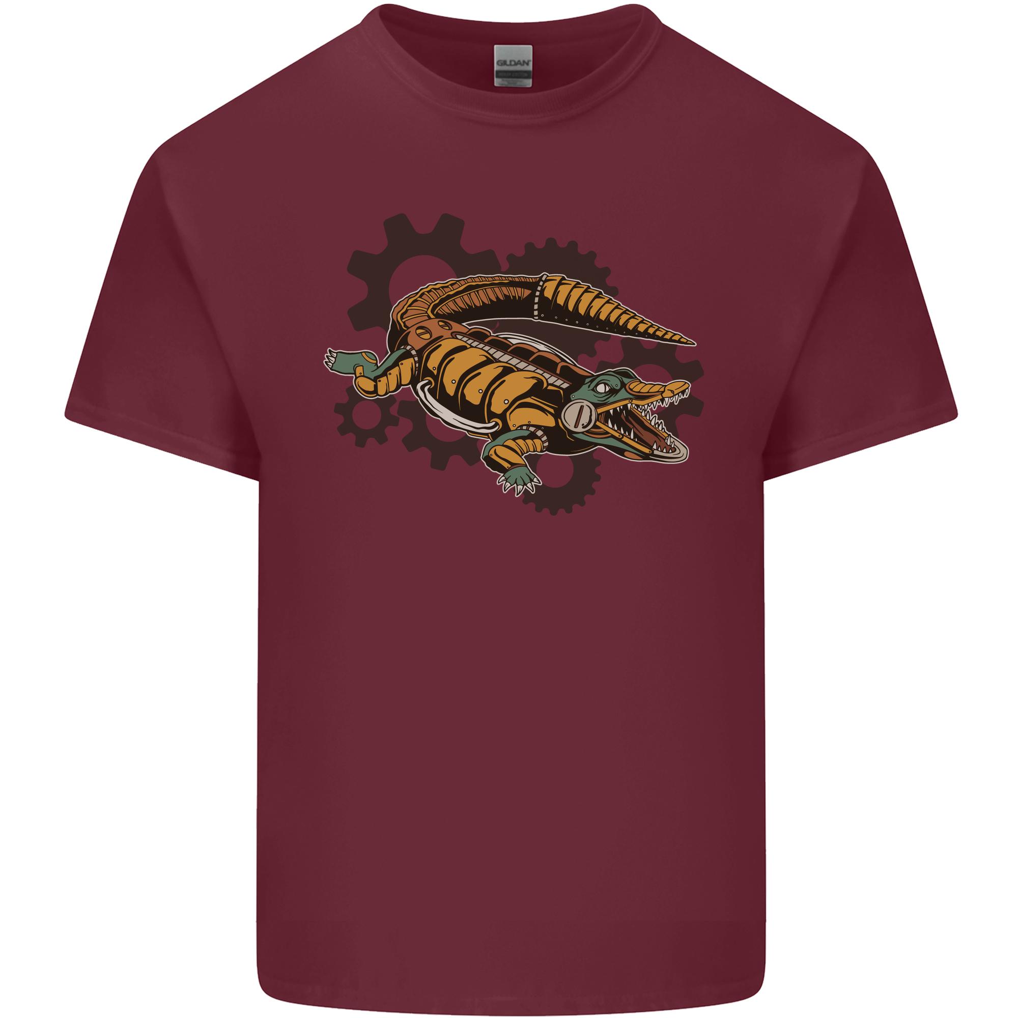 Steampunk Crocodile Alligator Unisexs Light Cotton TShirt S