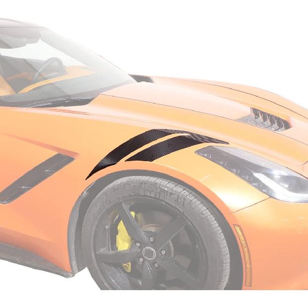 Fender Hash Mark Double Bar Vinyl Graphic Decal for Chevrolet Corvette C7 2014 2015 2016 2017 2018 2019 Accessories, Front Fenders Racing Stripes