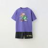 Cartoon Toy Printed T-shirt+shorts for Boys and Children, Fashionable Casual Wear, Sports Set