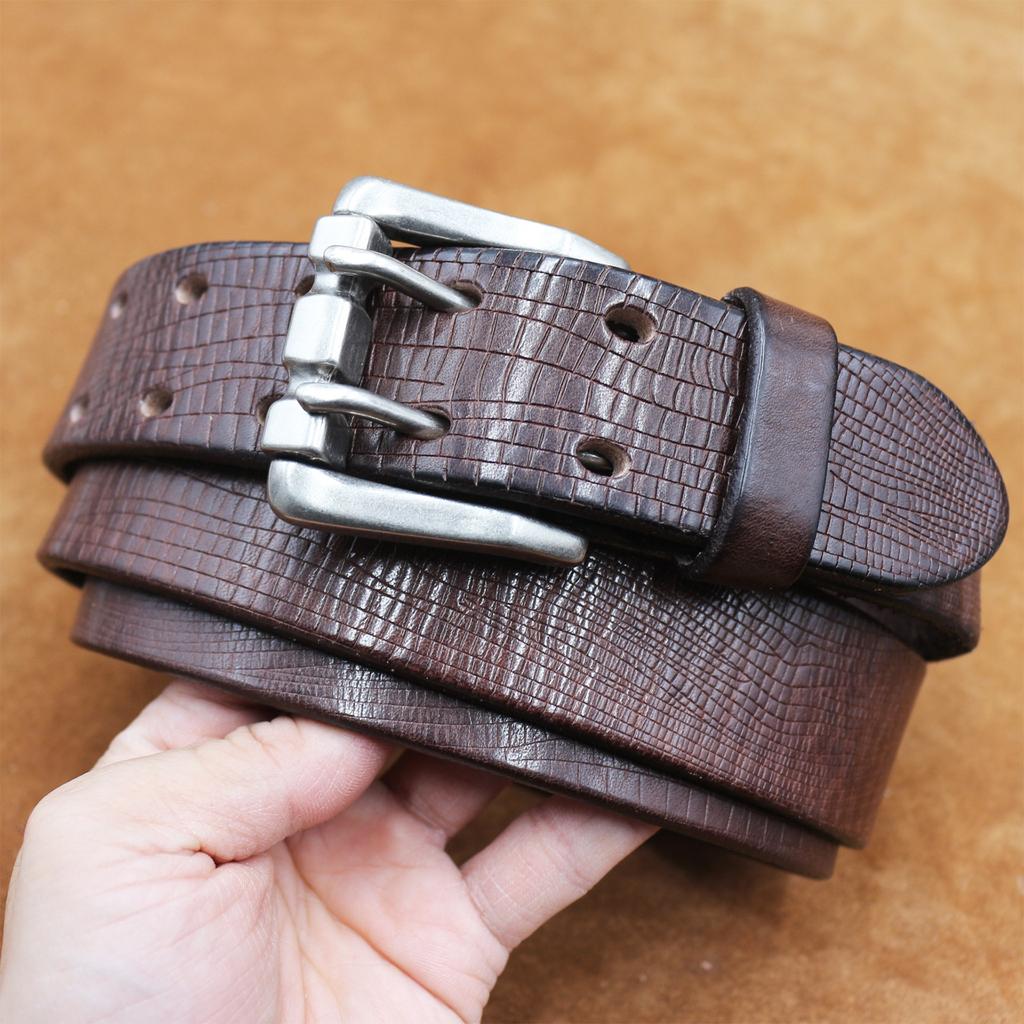 Retro Handmade Cowhide Belt, Men's Belt, Genuine Leather Casual Versatile Trousers Belt