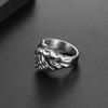 Yintai Feitai Silver Retro Hip Hop Open Ring for Men's Fashionable Grip Style