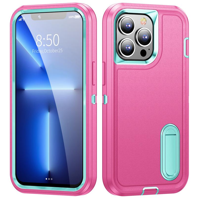 

2024 Hybrid Military Grade Defender Protection Case for iPhone 16 15 14 Pro Max 13 12 11 XS XR X 8 7 6 Plus Kickstand Body Cover For iPhone 16 Pro Max