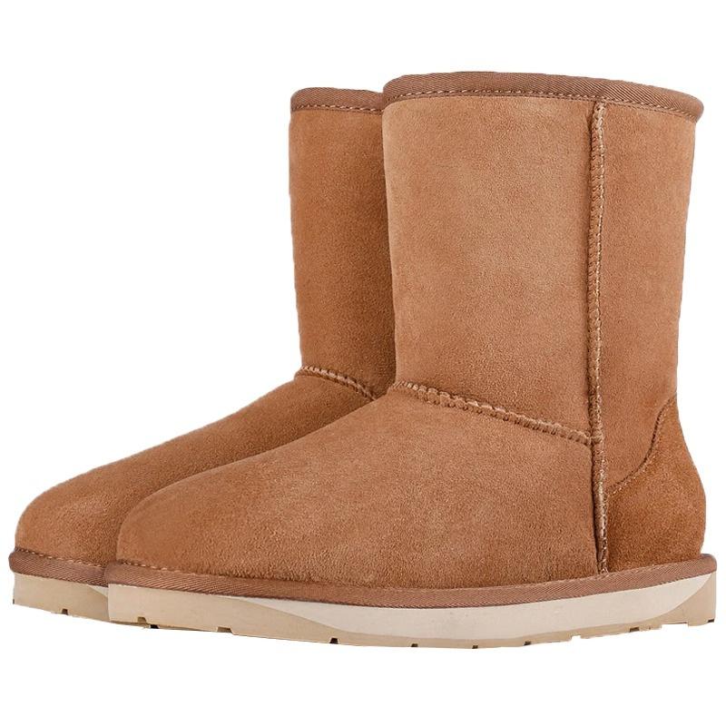 Damen-Winterstiefel, Größe L, weiche Sohle, warm, rutschfest, mit Fellfutter, gepolstert, gefüttert, knöchelhoch, rutschfest, aus Baumwolle