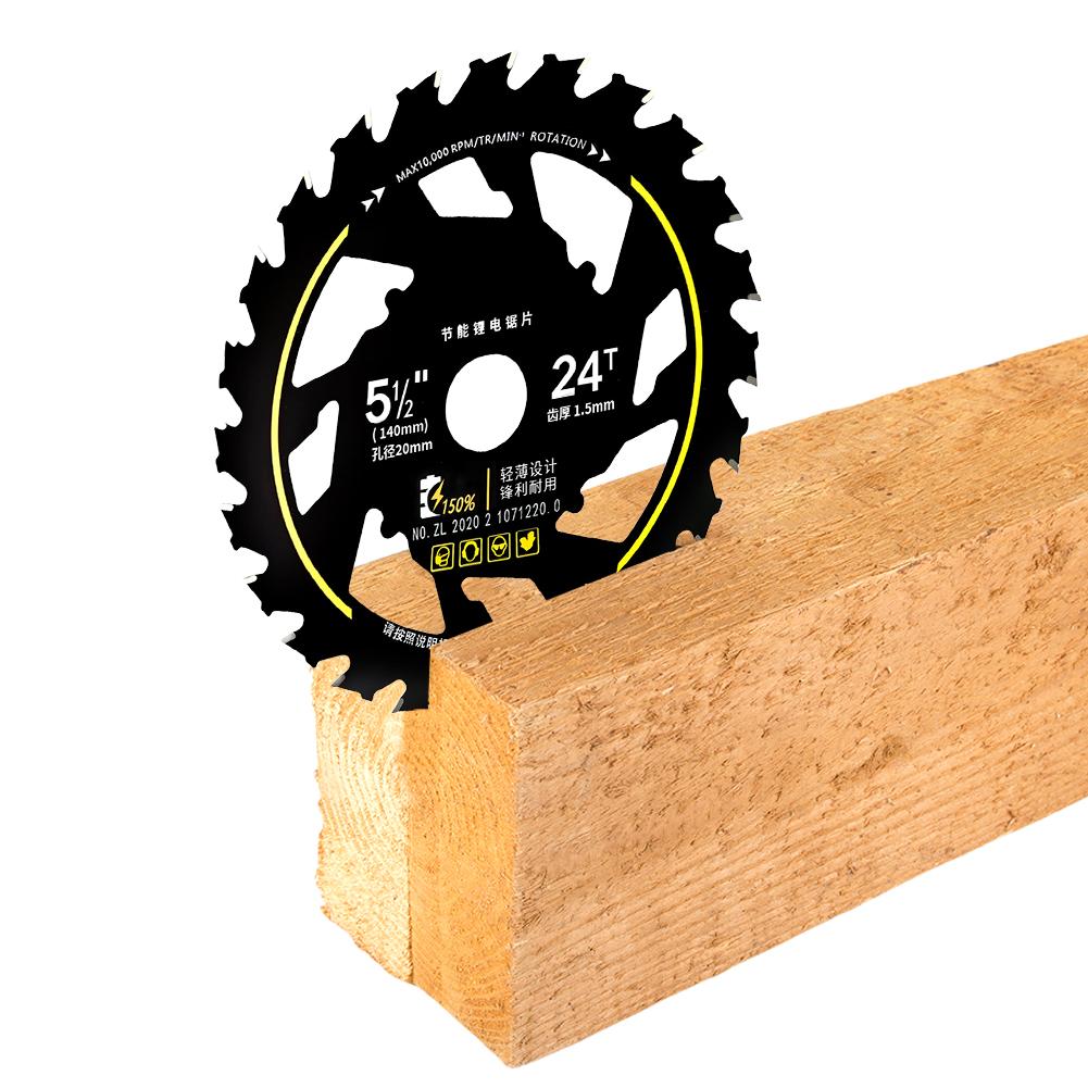 5.5 Inch Lithium Saw Blades Wear Resist Alloy Circular Saw Blade Multi-Purpose Wood Cutting Saw Blades for Hardwood Plywood OSB