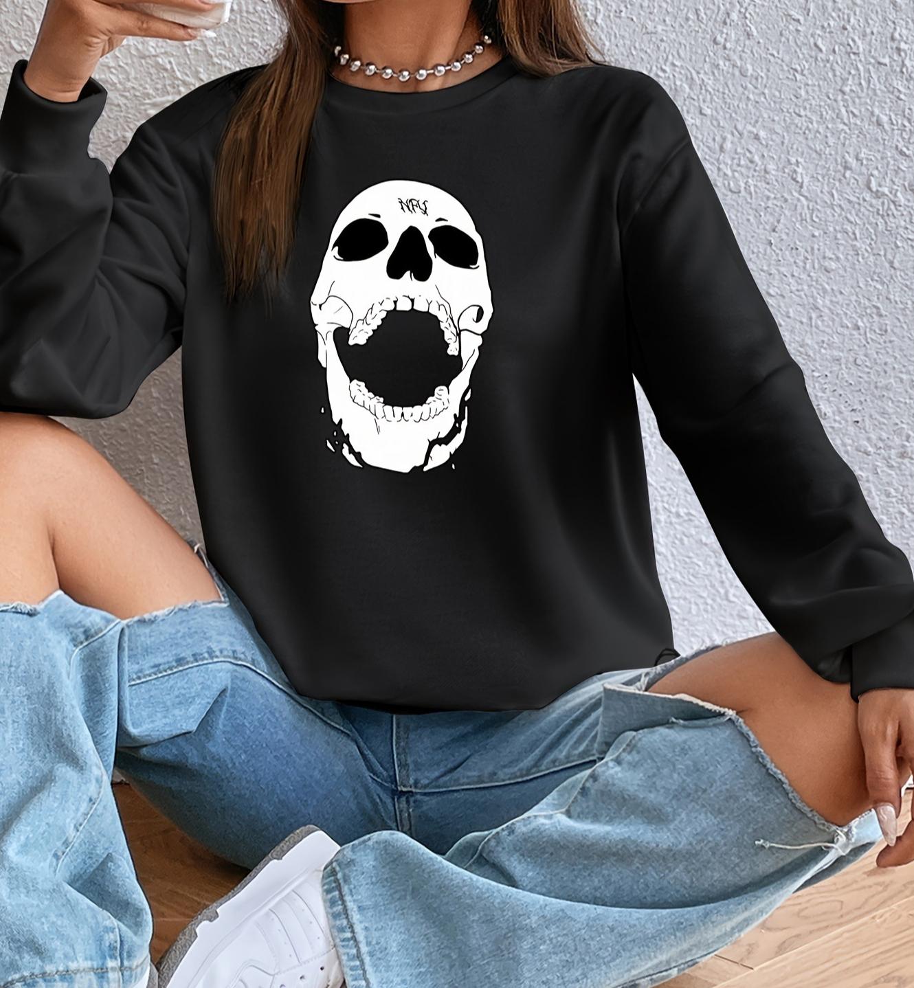 

Crew Neck Sweatshirt, Warm & Windproof, Winter Layering XXL чорний