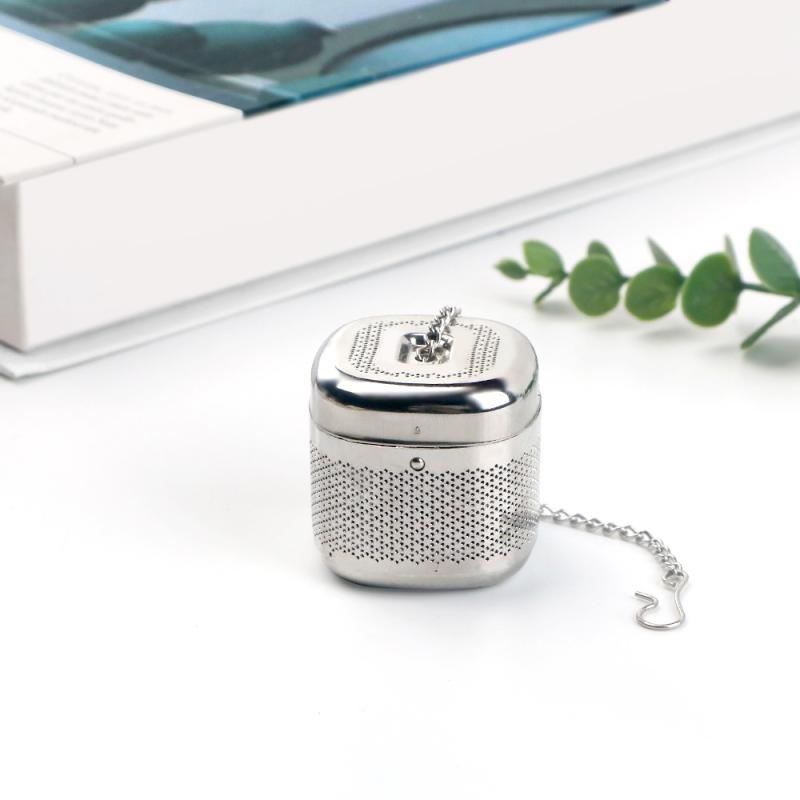 Stainless Steel Tea Infuser Ball Square Tea Leakage Filter Tea Ware Tea Filter Extra Fine Mesh Loose Tea Steeper Mesh Filter