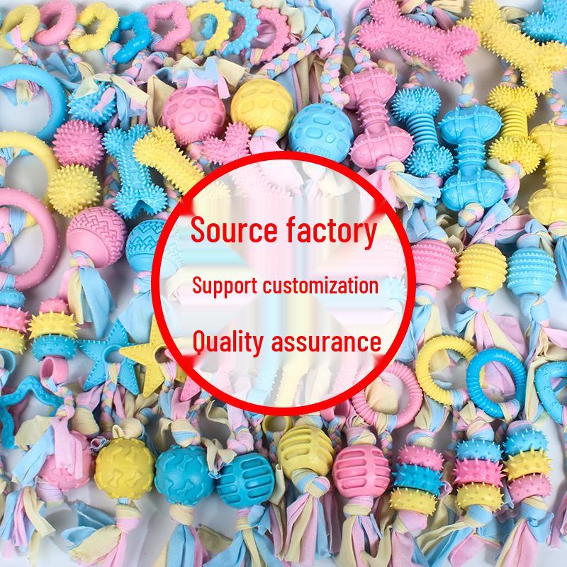 Durable Cotton Rope Knot Dog Toy - Bite-Resistant, Indestructible Molar Ball for Puppies