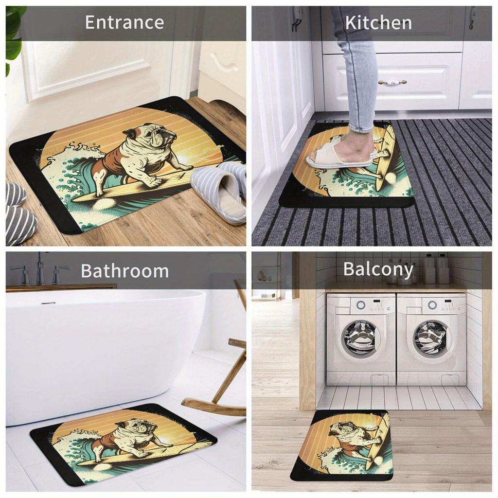 1 Stück Making Memories Charactor Fußmatten Küchenteppiche Rutschfest Pop Wohnzimmerteppiche Badematte Teppich für Zuhause Spüle Wäsche Dekor