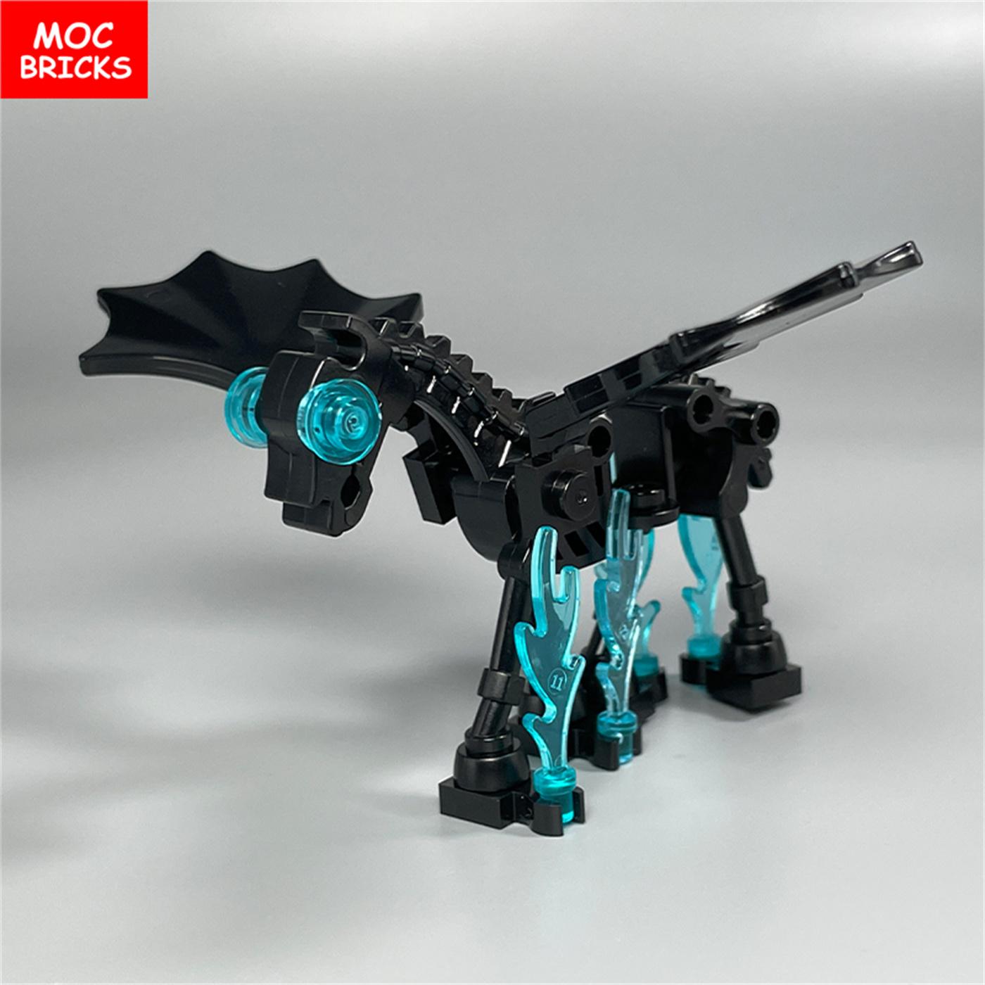 MOC Bausteine Militärischer Krieg Mittelalterliches Skelettpferd Tier Actionfiguren Bausteine Lernorientiertes Spielzeug Ideal Für Kinder Geschenke