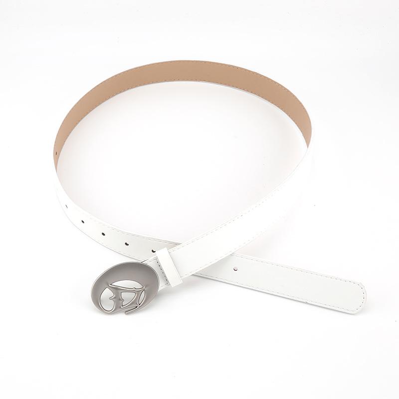 

Letter And Moon D Smooth Buckle Waistband Simple Decoration For Womens Clothing білий