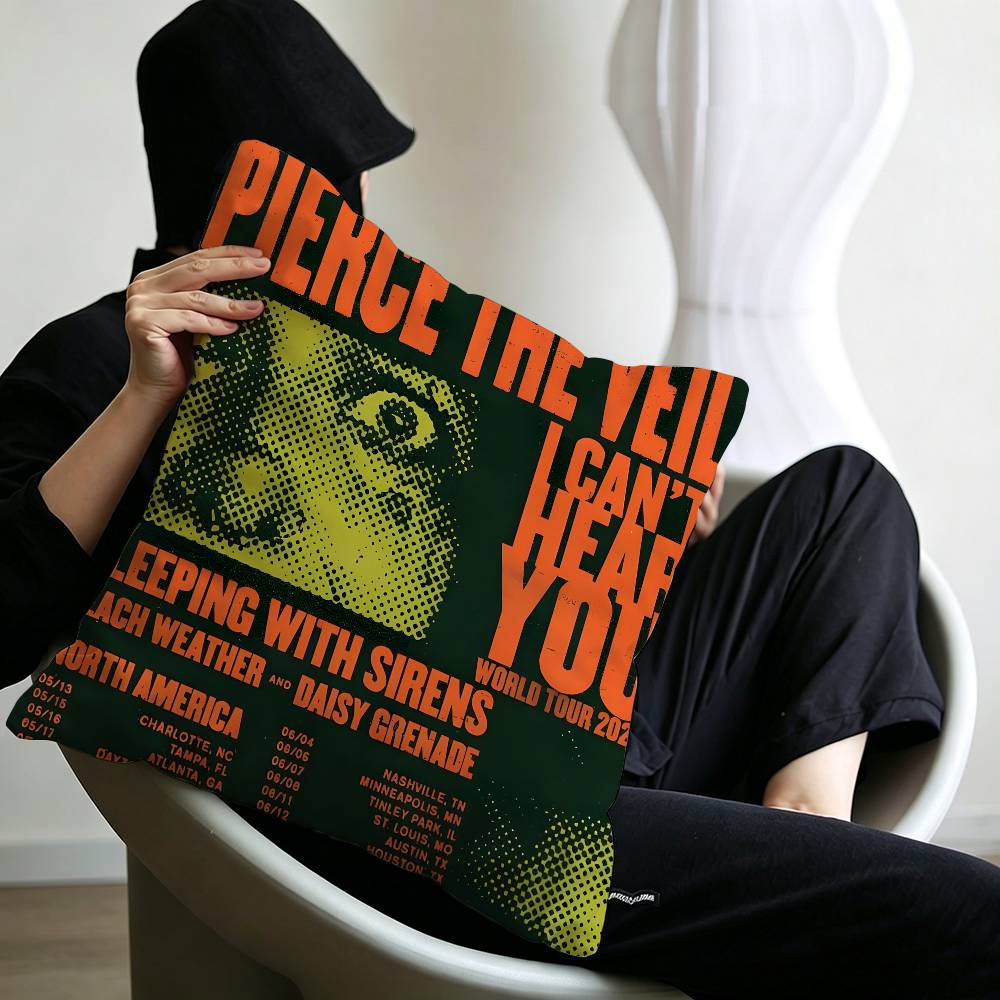 P-Pierce-The-Veil-Band Emo-Energetic Lucky Dragon pillow cover sofa cushion cover home room decoration children gift